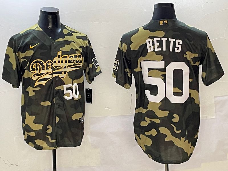 Men Los Angeles Dodgers #50 Betts Camo Joint Name 2025 Nike MLB Jersey style 8->los angeles dodgers->MLB Jersey